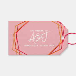 Etiqueta Para Presente Casamento Rosa Laranja Rosa Brilhante Rosa Vermelh