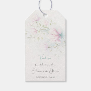 Etiqueta Para Presente Casamento Rosa Magnolia