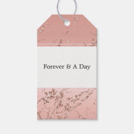 Etiqueta Para Presente Casamento Rosa Rosa Rosa Cor-de-Rosa Glam Glitter