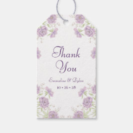 Etiqueta Para Presente Casamento Rosa Roxa Lavanda