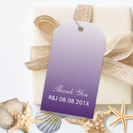 Etiqueta Para Presente casamento roxo lilac ombre do verão romântico mode