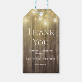 Etiqueta Para Presente Casamento Russo De Mason Jar Lights Obrigado Tag