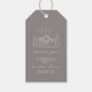 Etiqueta Para Presente Casamento Rustic Ametist Mountain Obrigado