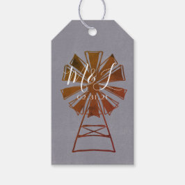 Etiqueta Para Presente Casamento Rustic Barn Farmhouse Windmill