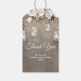 Etiqueta Para Presente Casamento Rustic Flowers e Mason Jar Lights