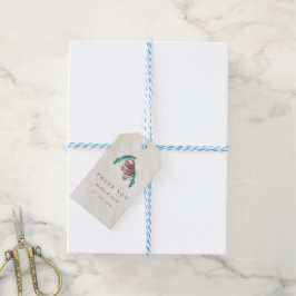 Etiqueta Para Presente Casamento Rustic Winter Forest Pine Cone