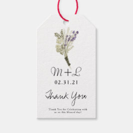 Etiqueta Para Presente Casamento Rústico Mão Aquarela Lavanda Eco