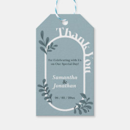 Etiqueta Para Presente Casamento Simples de Azul Rococo