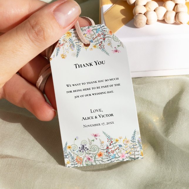 Etiqueta Para Presente Casamento Simples de Fern Fern Mint Obrigado (Criador carregado)
