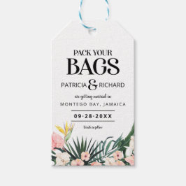 Etiqueta Para Presente Casamento Tropical De Destino Salvar A Data