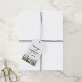 Etiqueta Para Presente Casamento Verde Floresta Rústica de Madeira
