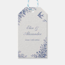 Casamento Vintage com Toile de Jouy Floral Azul e