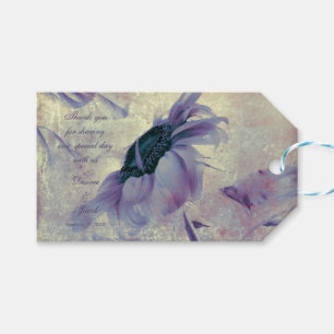 Etiqueta Para Presente Casamento vintage Roxo Floral Rústico