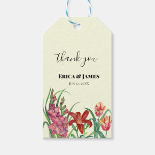 Etiqueta Para Presente Casamento Watercolor Gladioli Gladioli Tulips Lily