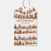 Casas de Pão de Mel Homens Aldeia de Natal