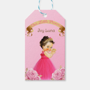Etiqueta Para Presente Castelo Real Princesa Carruagem Rosa Dourado Menin
