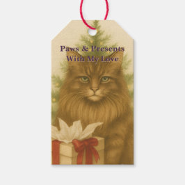 Etiqueta Para Presente Cat Humor Christmas