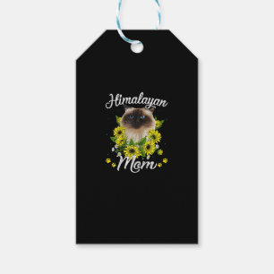 Etiqueta Para Presente Cat Mãe Dia de as mães Oferece Sunflower Himalaia