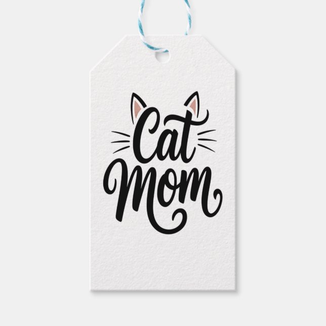 Etiqueta Para Presente Cat Mãe Sussurros e Orelhas (Frente)