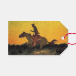 Etiqueta Para Presente Cavaleiro Contra o Sol (por Remington)