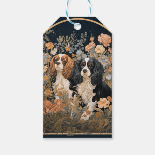 Etiqueta Para Presente Cavalier King Charles Spaniels Tapeçaria Estilo