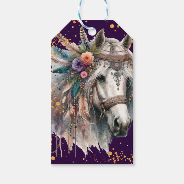 Etiqueta Para Presente Cavalo Boho Lindo (Frente)