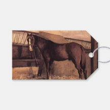 Cavalo de Baía Brown nos estábulos