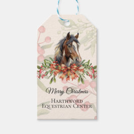 Etiqueta Para Presente Cavalo de Natal Elegante