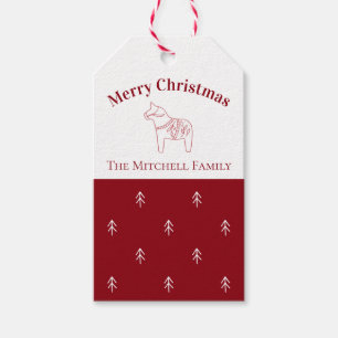 Etiqueta Para Presente Cavalo do Patrimônio Festivo   Embalagem de 10 Fer