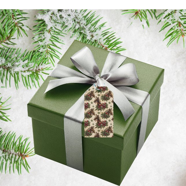 Etiqueta Para Presente Cavalos de Natal do País (Criador carregado)