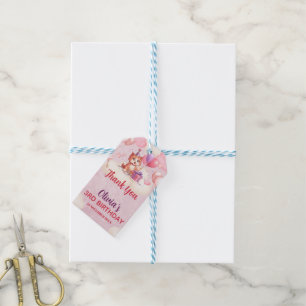 Etiqueta Para Presente Celebração de Aniversário da Gatinha