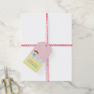 Etiqueta Para Presente Celebração de Cupcake da Bela Bailarina