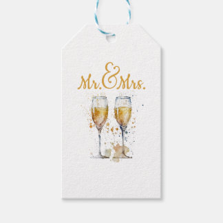 Etiqueta Para Presente Celebração do Sr. e da Sra. Champagne
