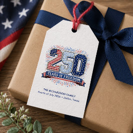 Etiqueta Para Presente Celebração Patriótica do Dia 4 de Julho de 2026 em