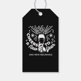 Etiqueta Para Presente Celebrar o novo começo Ilustração de Vidro de Vinh