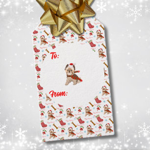 Etiqueta Para Presente Celebre o Natal com Yorkie