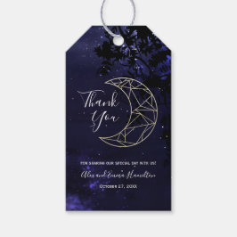 Etiqueta Para Presente Celestial Starry Sky e Dourado Tema de Casamento d