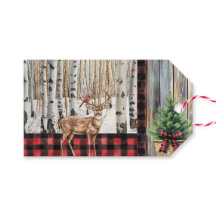 Cena de Férias de Inverno Cardinal e Veado Etiquet