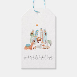 Etiqueta Para Presente Cena de Natividade Simples Nome Lírico de Três Rei