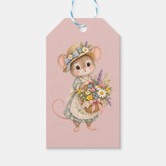Etiqueta Para Presente Cesta de Flores Silvestres do Pequeno Rato