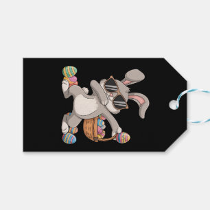 Etiqueta Para Presente Cesta de Ovos de Páscoa do Coelho Dabbing