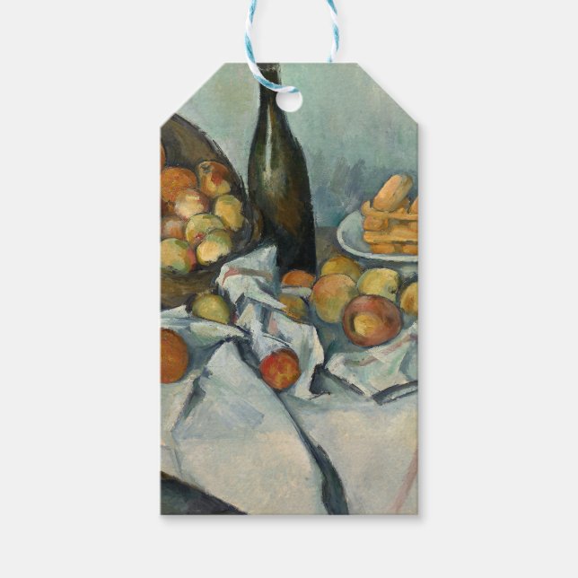Etiqueta Para Presente Cezanne Basket Apple Impressionismo Arte (Frente)