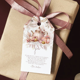 Etiqueta Para Presente Chá de Alto Chá com Marca de Água Personalizada