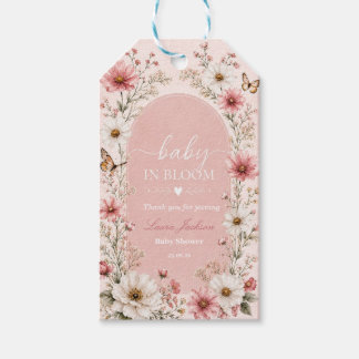 Etiqueta Para Presente Chá de Bebê Baby em Flor 