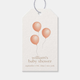 Etiqueta Para Presente Chá de Bebê Balão Boho Elegante Neutro