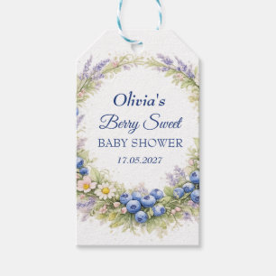 Etiqueta Para Presente Chá de Bebê Berry Sweet Menina Bebê Azul Menino Be