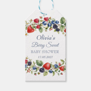 Etiqueta Para Presente Chá de Bebê Berry Sweet Menina Bebê Azul Menino Be