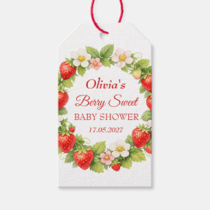 Etiqueta Para Presente Chá de Bebê Berry Sweet Morango Menina Menino
