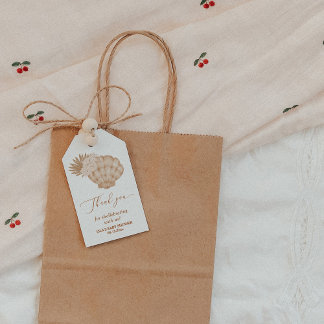 Etiqueta Para Presente Chá de Bebê Boho Seashell