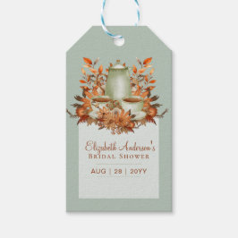 Etiqueta Para Presente Chá de Bebê Boho Terracotta Sage Festa de Criança 